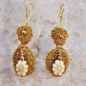 Pendientes Colgantes Laberinto Mental en Crochet de Alambre